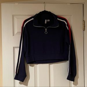 Blue Cropped Sweatshirt